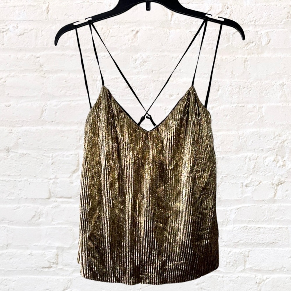 Guess LA gold shimmer Strappy tank